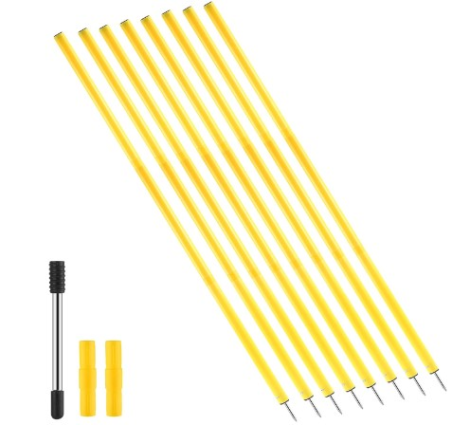 TUBOS DE AGUILIDAD SOCCERHiboom 8 Pcs Training Agility Poles Adjustable Soccer Agility Poles 60 Inch