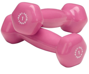 1LB VINYL DUMBELL PINK