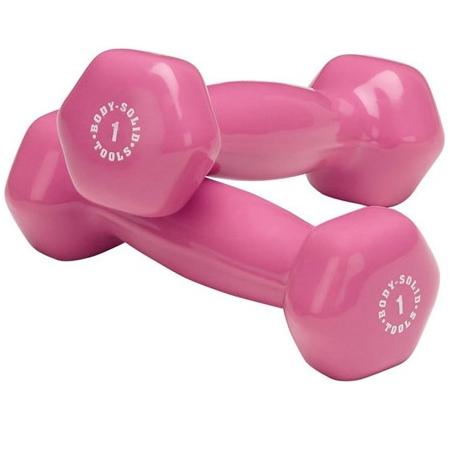 1LB VINYL DUMBELL PINK